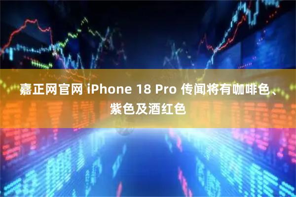 嘉正网官网 iPhone 18 Pro 传闻将有咖啡色、紫色及酒红色