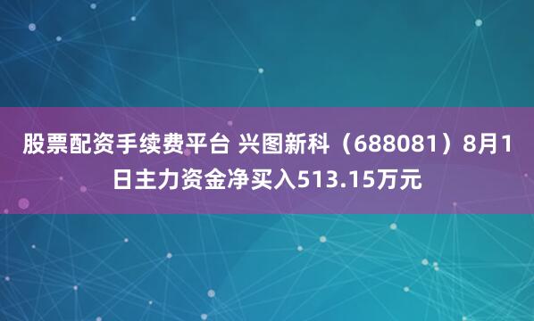 股票配资手续费平台 兴图新科（688081）8月1日主力资金净买入513.15万元